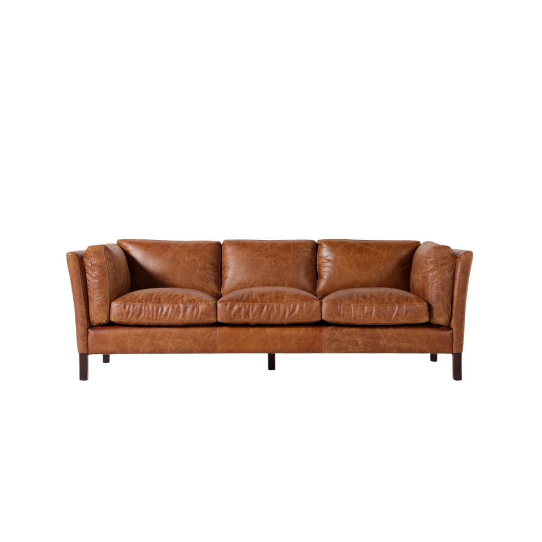 Cambridge 3 Seater Leather Sofa image 1